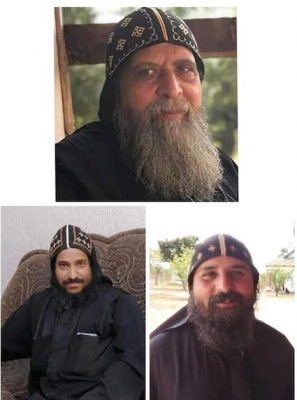 Father Takla Moussa, Father Minah Marcus, and Father Youstos Marcus