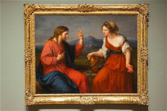 Christ and the Samaritan Woman, by Angelica Kauffman. 1796. On loan from Bayerische Staatsgemäldesammlungen Munich - Neue Pinakothek.