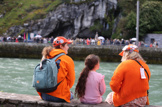 Grotto from across River Gave