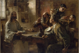 Friend of the Humble (Supper at Emmaus), by  L'Hermitte © Museum of Fine Arts, Boston