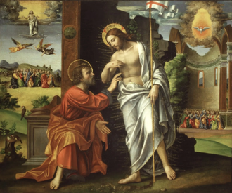 The Incredulity of Saint Thomas, by Paolo Moranda Cavazzola (1485-1522),  Painted in 1520 © Museo di Castelvecchio, Verona, Italy