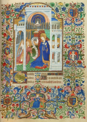 The Annunciation from illuminated Book of Hours, Paris,1420-1425 © The Morgan Library, New York
