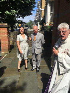 Fr David returned to his old parish recently to preside at a wedding