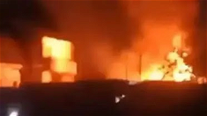 Christian homes on fire in Al-Fawakher village on 23 April 2024. Image: CSW
