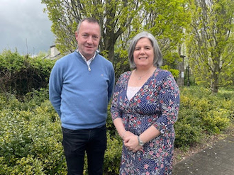 Fr Declan Hurley, National Synodal Team chair and Ms Julieann Moran, General Secretary for Irish Synodal Pathway at Columba Centre, St Patrick College, Maynooth (image: CCO archive)