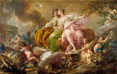 Allegory of Justice and Peace by Corrado Giaquinto. Painted  between 1753 and 1754  © Museo del Prado, Madrid