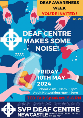 Newcastle: Svp Deaf Centre To 'make Some Noise' 