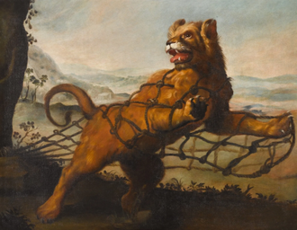 The Fable of the Lion and the Mouse by Frans Snyders.  Mid 17th century © Sotheby's New York, 26 January 2012, lot 24