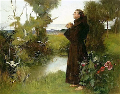 Saint Francis preaching to the Birds, by Albert Chevallier Tayler, 1898 © Wikimedia Commons