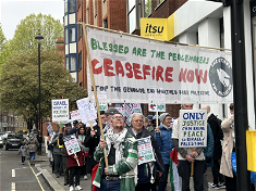 Ceasefire march in London on 27 April 2024