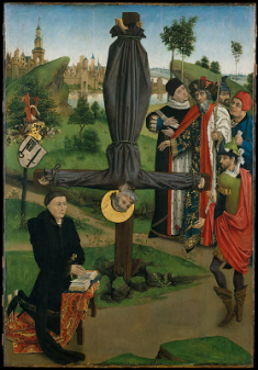 The Crucifixion of Saint Peter with a Donor, by anonymous Northern French Painter, 1450 © Metropolitan Museum, New York