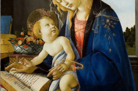 The Virgin and Child (Madonna of the Book / Madonna del Libro)  by Alessandro di Mariano di Vanni Filipepi,  known as Sandro Botticelli, 1480 - 1481 © Museo Poldi Pezzoli, Milan / Wikimedia