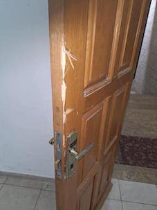 Vandalised door