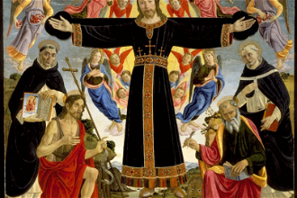Christ on the Cross with Saints Vincent Ferrer, John the Baptist, Mark and Antoninus, by Master of Fiesole Epiphany © LA County Museum of Art