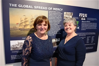 Sisters Patricia O'Donovan and Margaret Daly at the exhibition launch.