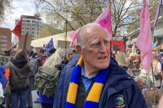 Fr Joe at an environment vigil