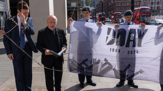 Fr Colven leads D-Day prayer