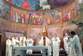 Mass in Holy Family Church, Gaza, 2016 (CCO archive)