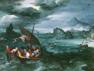Jan Breughel, Christ in the storm on Sea of Galilee