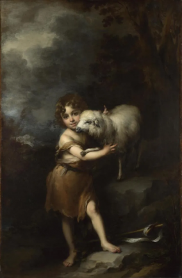 The Infant Saint John with the Lamb, by Bartolomé Esteban Murillo, painted 1660-1665 © National Gallery, London