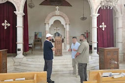 Commander Al-Sawadi visits Syriac Orthodox Church in Ras Al-Ein.