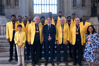 Vatican Cricket Team in Parliament.  image: CU