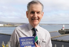 Brendan O'Friel with his Prison Governor's Journal