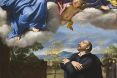 St Ignatius Loyola's Vision of Christ and God the Father at La Storta, by Domenichino Zampieri, 1622 © LA County Museum of Art