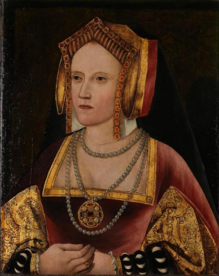 NPG L246. Katherine of Aragon (c. 1520) by unknown artist © National Portrait Gallery, London. On loan to NPG by permission of the Archbishop of Canterbury and Church Commissioners.