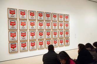 Campbell's Soup Cans by Andy Warhol, 1962 © Alamy stock photo / Edward Westmacott / Museum of Modern Art, New York