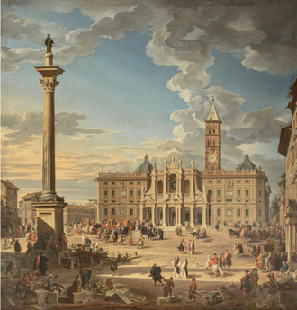 View of Piazza Santa Maria Maggiore, by Giovanni Paolo Panini © Quirinale Palace, Rome