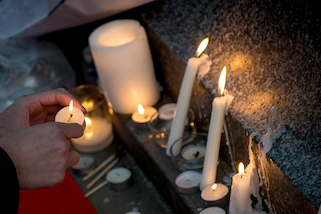 Candlelit street vigil.  Image:  CBCEW