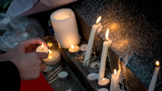 Candlelit street vigil.  Image:  CBCEW