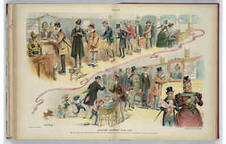 Bachelor's Tax, Puck Magazine, published from 1871 until 1918 © Wikimedia / Christian Art