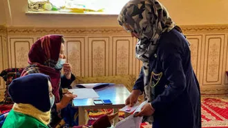 Afghan family receiving support