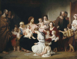 Christ Blessing Little Children, by Charles Lock Eastlake, 1839 © Manchester Art Gallery