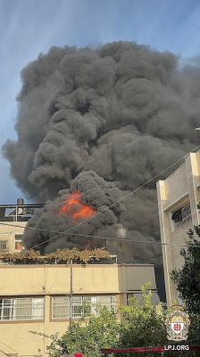 Explosion in Gaza earlier this year. Image: Latin Patriarchate of Jerusalem