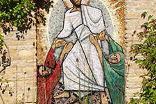 Mosaic of the Anastasis icon, Monastery of Christ our Saviour, based on a Byzantine fresco