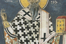 St Porphyrius of Gaza. Icon from Mt Athos Wiki Image