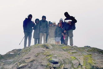 Do Rozario and Pampackal families on top of Ben Nevis © Aloma Pampackal