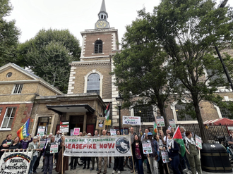 Christian bloc outside St James' Piccadilly