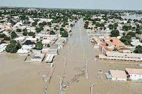 Flood damage in Maiduguri © Borno State Geographic Information Services.