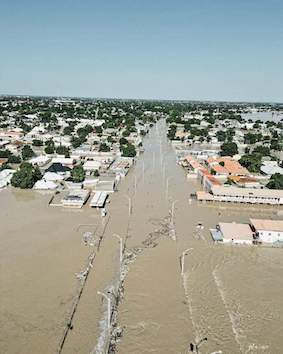 Flood damage in Maiduguri © Borno State Geographic Information Services.