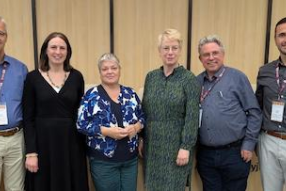 Left to right: Johannes Oeldemann, Sara Gehlin, Angela Berlis, Myriam Wijlens, Stephen Brown, Andrej Jeftić. Photo: Andrej Jeftić/WCC