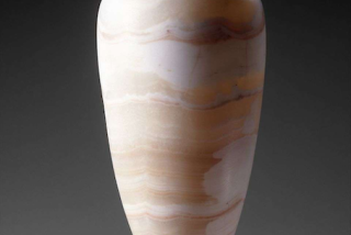 Egyptian high shouldered ointment jar, Old Kingdom 2500-2400 BC alabaster © Metropolitan Museum of Art, New York