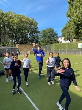 Pupils race ahead of Mayor Rigby