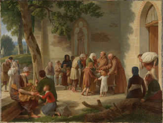 Vicelin distributing Bread among the Poor, by Christoffer Eckersberg © National Museum, Oslo