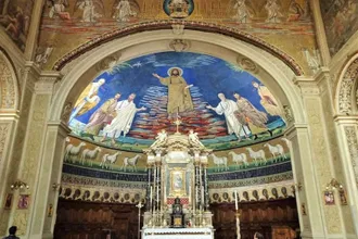 Apse of Santi Cosma e Damiano, Rome, Circa 526-30, Mosaics  © Christian Art