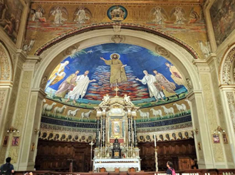 Apse of Santi Cosma e Damiano, Rome, Circa 526-30, Mosaics  © Christian Art