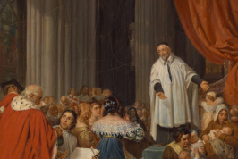 Saint Vincent de Paul Preaching to the Court of Louis XIII on Behalf of the Abandoned Children, by Paul Delaroche, 1823 © Yale University Art Gallery